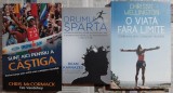 3 vol. alergare atletism triatlon maraton ironman (Chris McCormack Sunt aici pentru a castiga, Chrissie Wellington Fara limite, Dean Karnazes Sparta)