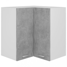 vidaXL Dulap suspendat de col?, gri beton, 57x57x60 cm, PAL foto