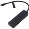 Hub USB USB 3.0 neagră 6 porturi