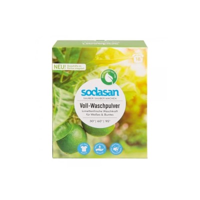 Detergent praf bio pentru spalari grele universal cu Lime 1,010 kg Sodasan foto