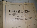 Planul de ansamblu a Municipiului BUCURESTI-institutul Geologic,harta veche