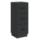 vidaXL Dulap cu sertare Negru 33 x 34,5 x 87 cm Lemn prelucrat 895306
