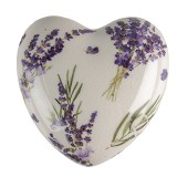 Cumpara ieftin Set 2 decoratiuni Inimioara lavanda ceramica 8x8x4 cm