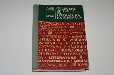 Culegere de texte de literatura universala - Clasa a XI-a - Barbu - Drimba foto