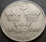 Cumpara ieftin Moneda istorica 5 ORE - SUEDIA, anul 1948 * cod 3019 = excelenta!, Europa, Fier