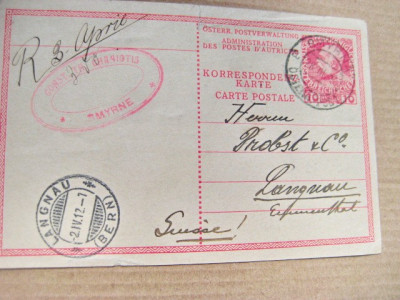 A613-Smyrna-Turcia 1912-Carte postala veche Franz Josef timbru Imp. Austro-Ung. foto