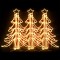 Figurina brad de Craciun pliabil LED 3 buc alb cald 87x87x93 cm