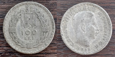 (A128) MONEDA DIN ARGINT ROMANIA - 100 LEI 1932, REGELE CAROL II, MONET. LONDRA foto