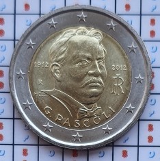 Italia 2 euro 2012 UNC - Giovanni Pascoli - km 355 - E001 foto