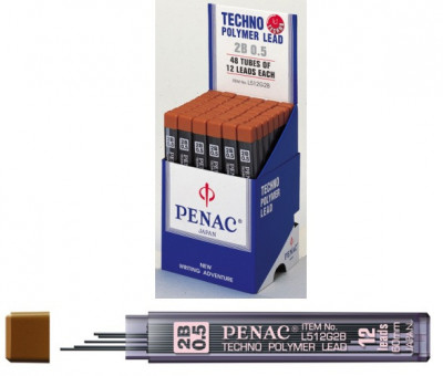 Mine Pentru Creion Mecanic 0,5mm, 12/set, Penac - B foto