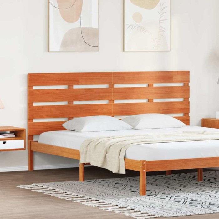 vidaXL Tăblie Maro ceruit 200.5 x 3 x 80 cm Lemn masiv de pin 844449