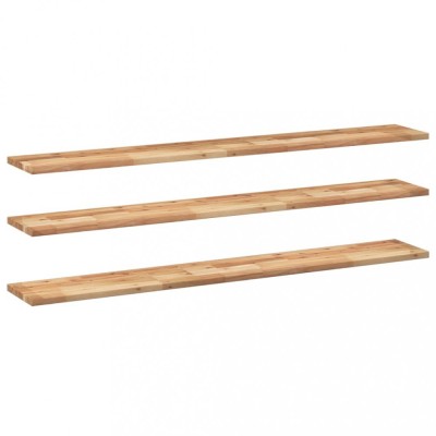 Rafturi suspendate 3 buc. 140x20x2cm lemn masiv acacia netratat foto