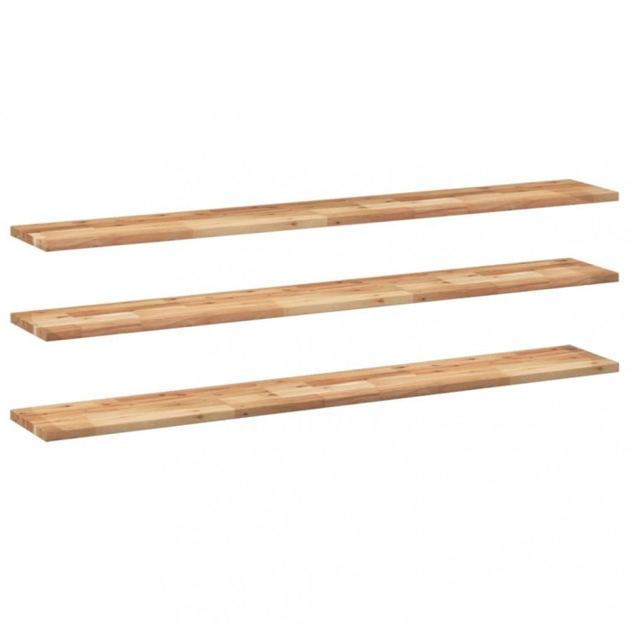 Rafturi suspendate 3 buc. 140x20x2cm lemn masiv acacia netratat