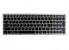 Tastatura laptop Lenovo Z510 neagra cu rama gri foto