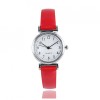 Ceas Dama Geneva Classic Red, Elegant, Quartz, Curea Metal, Cadran Alb, Argintiu, 2.5cm