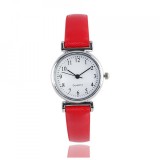 Cumpara ieftin Ceas Dama Geneva Classic Red, Elegant, Quartz, Curea Metal, Cadran Alb, Argintiu, 2.5cm
