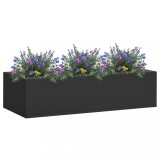 Cutie pentru flori de birou, antracit, 90x40x23 cm, otel GartenMobel Dekor, vidaXL