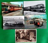 Lot 5 vederi feroviare British Railway trenulețe, fotografii, litografii, post card, cărți poștale HO locomotive cu aburi, transport, Talyllyn L5