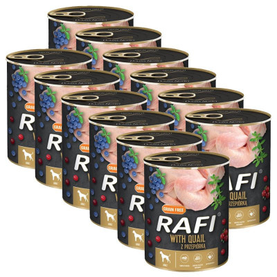 Rafi Adult GF Pat&amp;eacute; with Quail 12 x 800 g foto