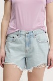 Abercrombie &amp; Fitch pantaloni scurți jeans femei, uni, high waist, KI149-5089