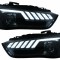 Faruri LED DRL Audi A4 B8.5 Facelift (2012-2015) Negru Semnal Dinamic Performance AutoTuning