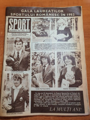 revista sportul decembrie 1983-ivan patzaichin,ecaterina szabo,maria macovei foto