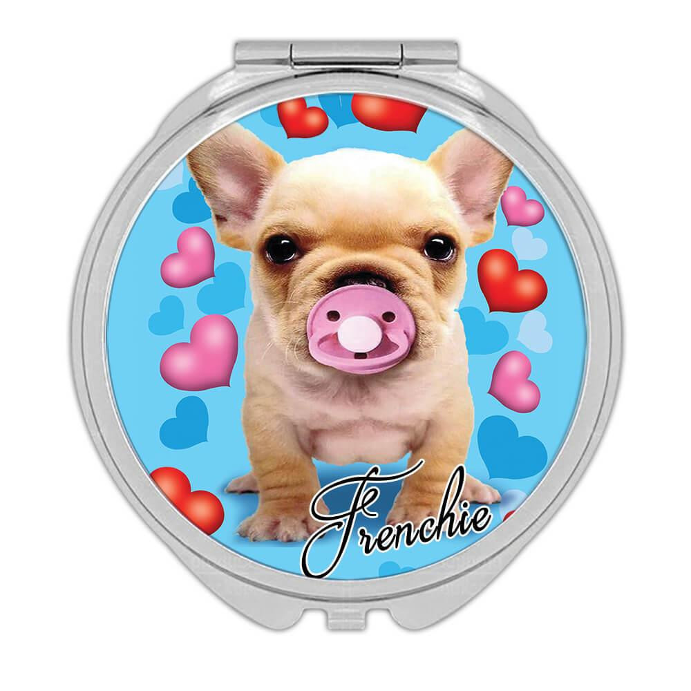 Suzeta pentru bebelu?i Bulldog Francez : Cadou Oglinda compacta : Pet Dog  Puppy Love Valentines Animal | arhiva Okazii.ro