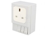 Soclu G 250VAC 13A IP20 pentru șină DIN 92x62x48mm