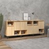 VidaXL Servante, 3 buc, stejar sonoma, 60x35x70 cm, lemn prelucrat