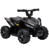 AIYAPLAY ATV Electric pentru Copii 18-48 Luni, 6V, 2 km/h, Sarcină 25 kg, Negru | Aosom Romania