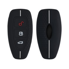 Husa Cheie Auto pentru Ford - 3 Butoane - Keyless Go, Silicon, Negru, 53133.03