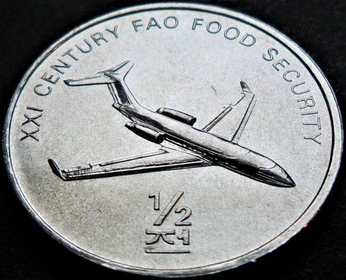 Moneda FAO 1/2 CHON - COREEA de NORD, anul 2002 * cod 5307 - UNC DIN FASIC!
