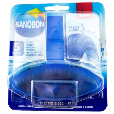 Odorizant solid pentru vasul toaletei, Sano Bon Blue, 55g foto