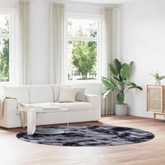 vidaXL Covor shaggy cu pom &icirc;nalt, NAVARRA, gri &icirc;nchis, 240x240 cm 4102928