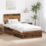 Cumpara ieftin Cadru de pat cu sertar Lemn vechi 90 x 200 cm Lemn prelucrat
