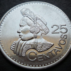 Moneda exotica 25 CENTAVOS - GUATEMALA, anul 2012 * cod 379 = A.UNC MODEL MARE