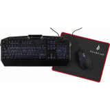 KIT Tastatura mouse si mousepad GAMING SUREFIRE KINGPIN negru 48826, Verbatim