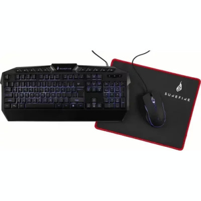 KIT Tastatura mouse si mousepad GAMING SUREFIRE KINGPIN negru 48826 foto