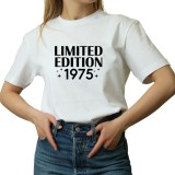 Tricou aniversare 50 ani, alb, cu mesaj haios, bumbac, L