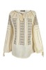 Bluza dama tip ie 124, bej/maro , marimea 2XL, Casual, Bumbac