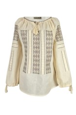 Bluza dama tip ie 124, bej/maro , marimea 3XL