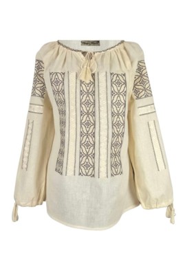 Bluza dama tip ie 124, bej/maro , marimea 2XL foto
