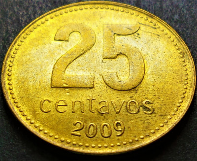 Moneda 25 CENTAVOS - ARGENTINA, anul 2009 * cod 4095 = A.UNC foto
