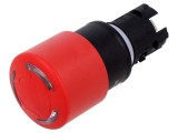 Comutator Siguranță 22mm EAO, Cap Ciupercă Roșu, 2 Poziții