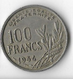 Moneda 100 francs 1954 B - Franta