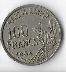 Moneda 100 francs 1954 B - Franta foto