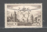 Maroc.1945 Posta aeriana-Avion desupra orasului Rabat MM.7, Nestampilat