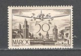 Maroc.1945 Posta aeriana-Avion desupra orasului Rabat MM.7, Nestampilat