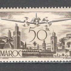 Maroc.1945 Posta aeriana-Avion desupra orasului Rabat MM.7