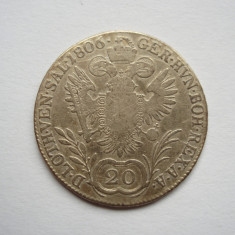 AUSTRIA / AUSTRO-UNGARIA - 20 KREUZER 1806 B , Ag583 , Franz II , LM1.51